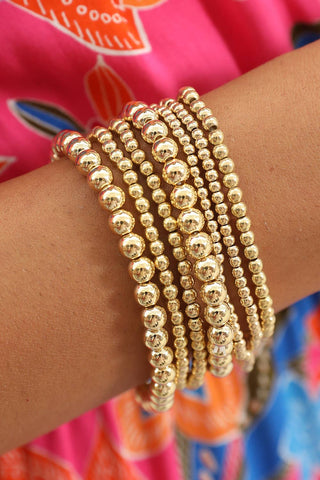 7pcs/Set Beaded Luxury Bracelet Gold