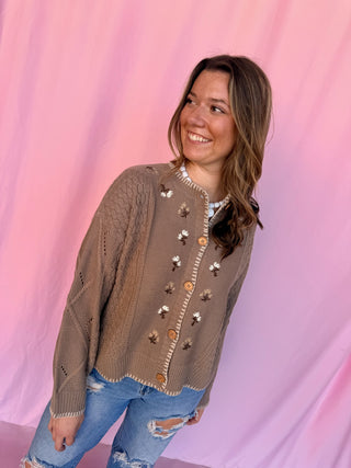 Embroidery Floral Cardigan