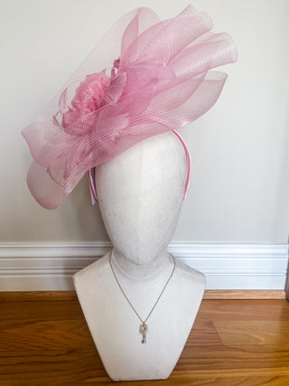Pink Rosette Fascinator