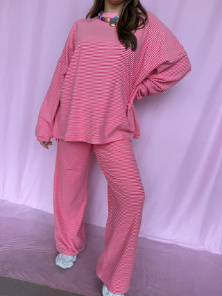 Levi Stripe Fleece Top