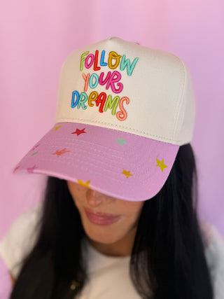 Embroidered Follow Your Dreams Trucker Hat