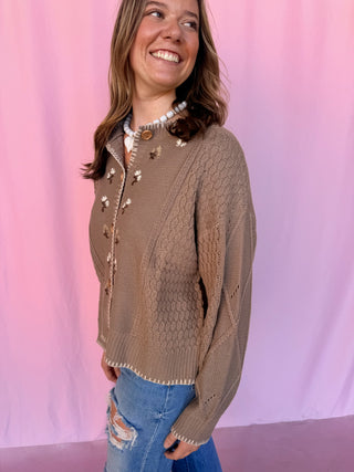 Embroidery Floral Cardigan