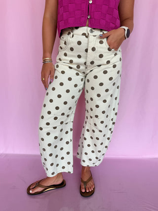 Lovestruck Polka Dot Barrel Pant