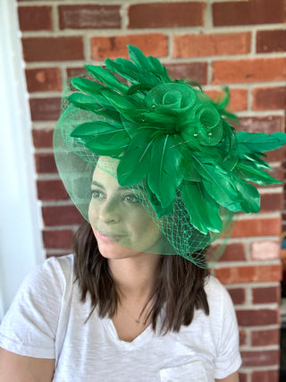 Green Statement Fascinator