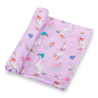 Baby Muslin Cute Goose Swaddle Blanket