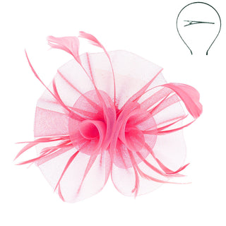 Floral Feather Mesh Fascinator