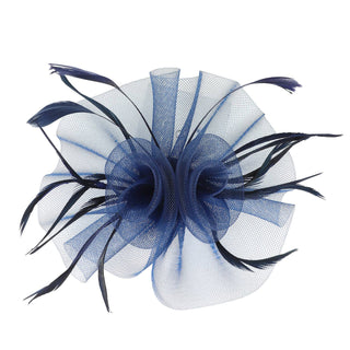 Floral Feather Mesh Fascinator