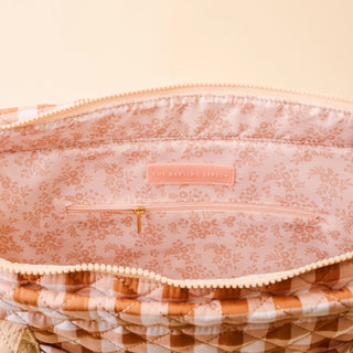 Maple Gingham Canvas Tote