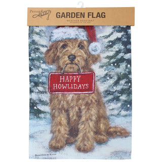 Labradoodle Happy Howlidays Garden Flag