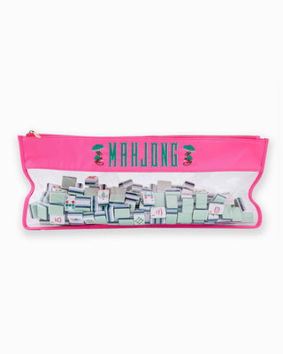 Pink Monkey Mahjong Bag