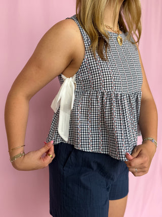 Sky Meadow Peplum Top