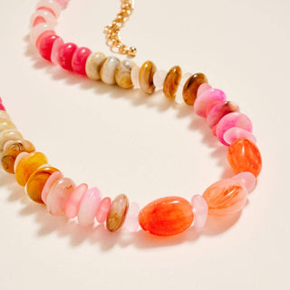 Marbled Ombre 16" Bead Seaglass Necklace