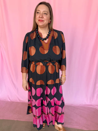 Polka Dot Midi Dress- Curvy