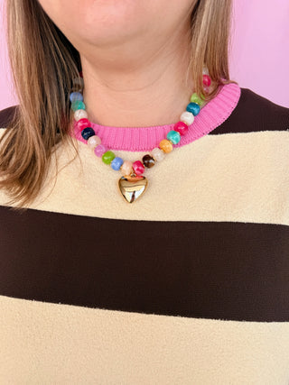 Stripe a Pose Sweater- Curvy