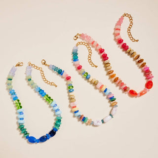 Marbled Ombre 16" Bead Seaglass Necklace