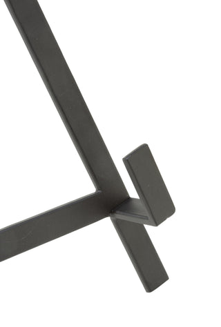 Black metal stand on a white background