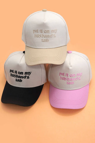 Two Tone Embroidery Word Baseball Hat
