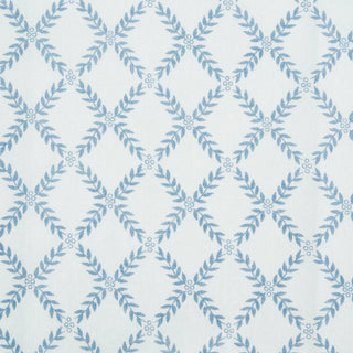 Blue leaf pattern on a white background