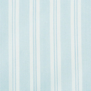 Textured fabric pattern with alternating light blue and white stripes
