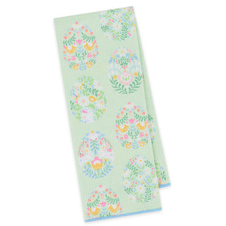 Folk Easter Eggs Microfiber Dish Towel