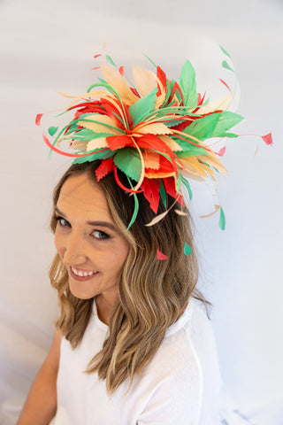 Multi Color Bluegrass Beauty Fascinator