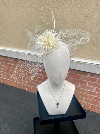 Ivory Long Quill Fascinator