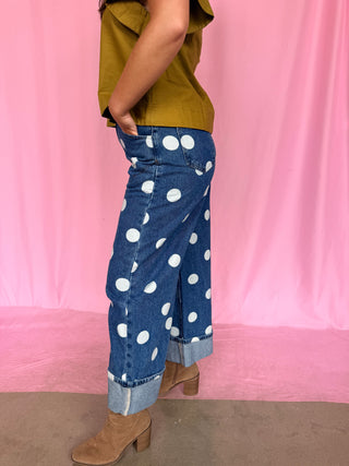 Chasing Joy Poka Dot Jeans