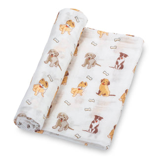 Baby Muslin Woof Woof Swaddle Blanket