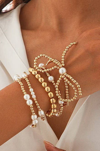 Bow Layered Bracelet Gold