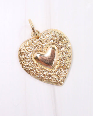 Heidi Heart Charm Gold