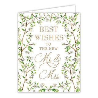Best Wishes Mr. and Mrs. Dogwood Blossoms Greeting Card