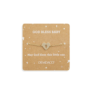 God Bless Baby Lamb + Bracelet Set