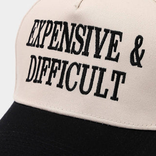 Black Retro Letter Embroidery Baseball Cap