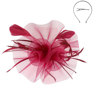 Floral Feather Mesh Fascinator