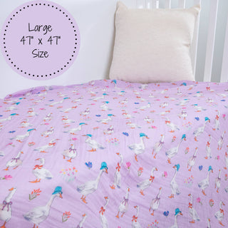 Baby Muslin Cute Goose Swaddle Blanket