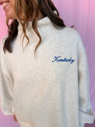 Kentucky Embroidered Mock Neck