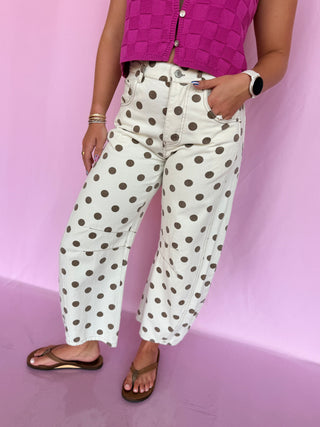 Lovestruck Polka Dot Barrel Pant