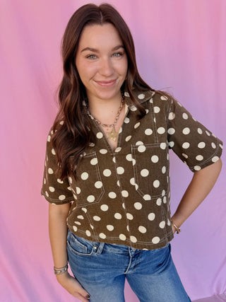 Daydreamer Polka Dot Top