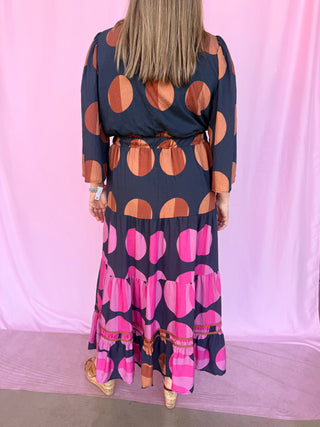 Polka Dot Midi Dress- Curvy