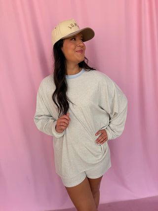 girl wearing a striped set 