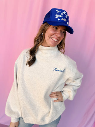 Kentucky Embroidered Mock Neck