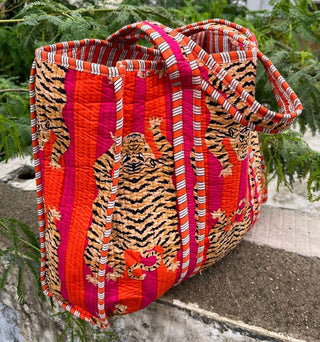 Pink and Orange Quilted Bag