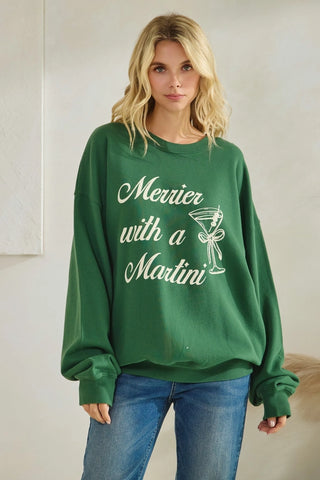 Merrier With A Martini Sweatshirt