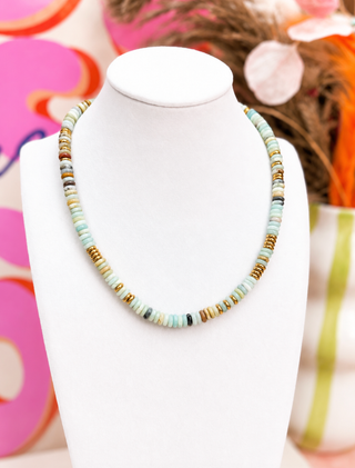 Coastal Stone Beaded Waterproof Necklace