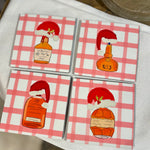 Santa's Bourbon Coaster Set