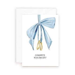 Mini Card - Wedding Rings & Bows Enclosure Card