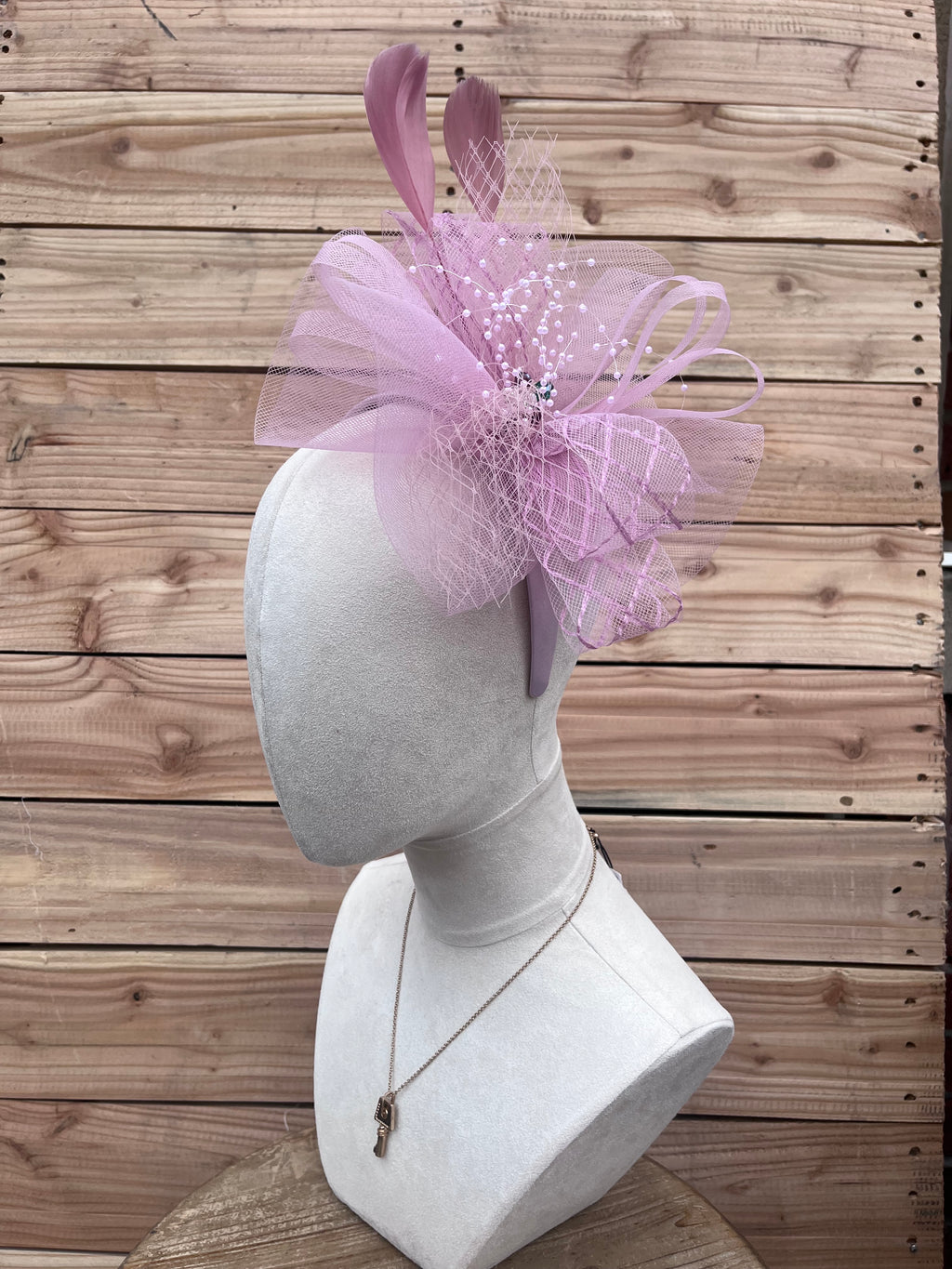 Pink Crystal Fascinator