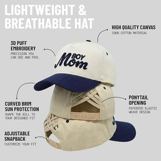 Boy Mom Criss Cross Trucker Hat