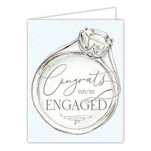 Congrats You're Engaged Engagment Ring Greeting Card