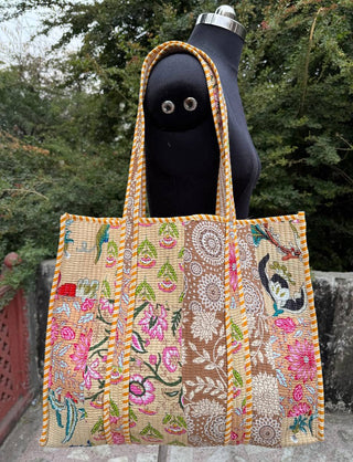 Yellow Floral Tote